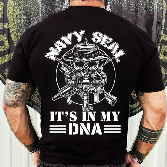 US Navy Seal Shirt – It’s In My DNA – Tactical Skull Diver Design for Veterans