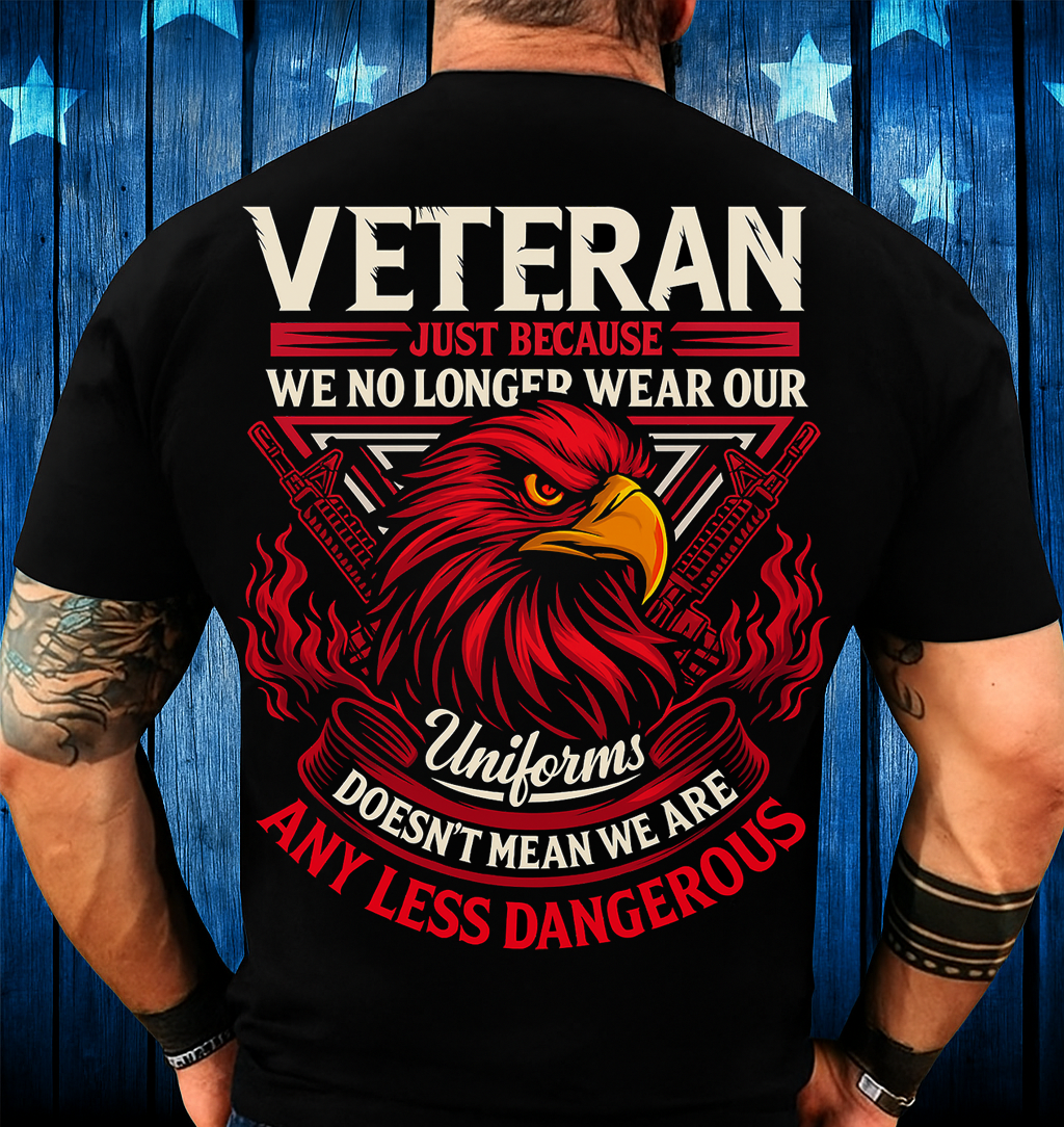 Veteran Eagle Graphic T-Shirt Gift for Dad or Grandpa – Military Pride Apparel Honoring Service, Strength and Sacrifice