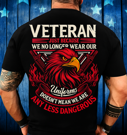 Veteran Eagle Graphic T-Shirt Gift for Dad or Grandpa – Military Pride Apparel Honoring Service, Strength and Sacrifice