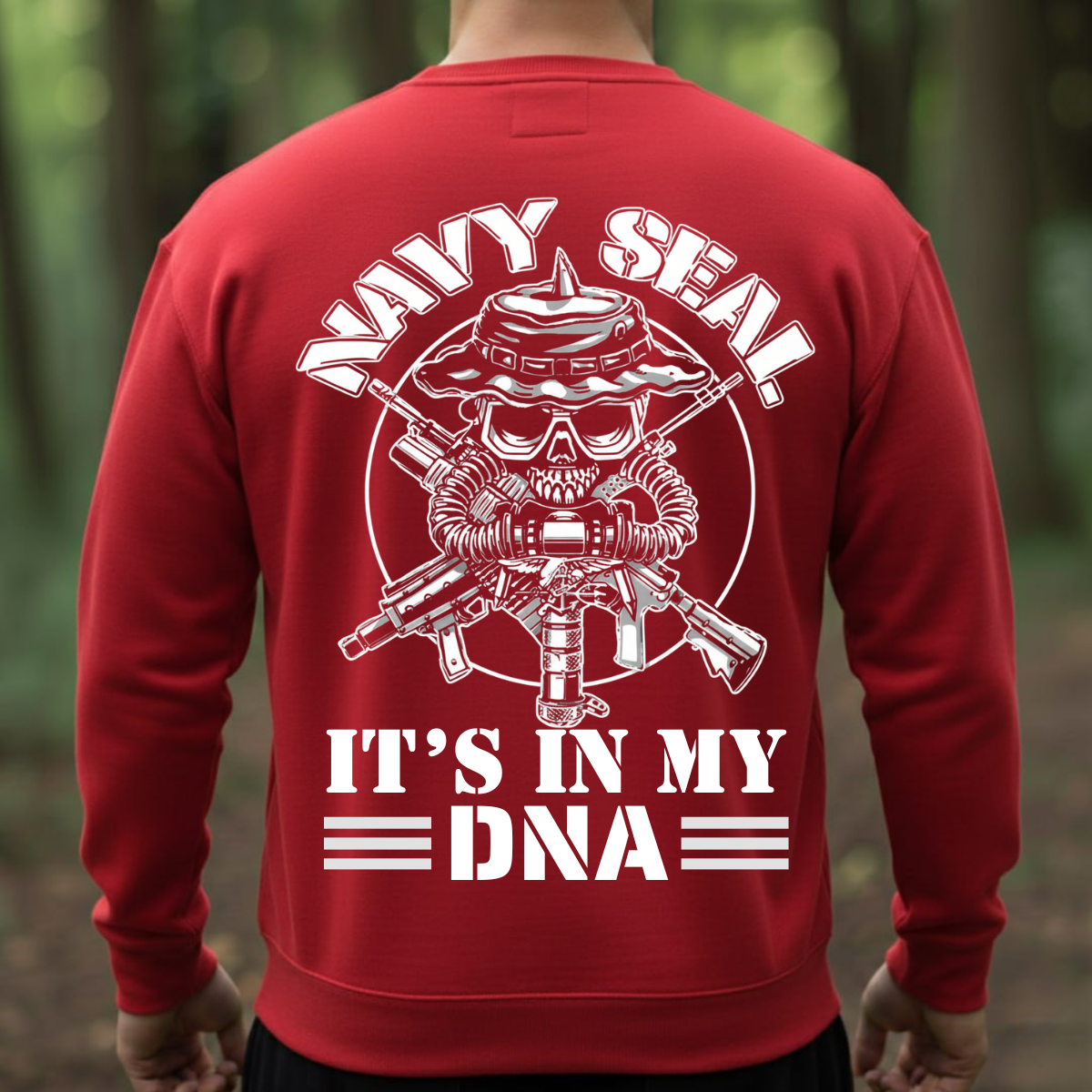 US Navy Seal Shirt – It’s In My DNA – Tactical Skull Diver Design for Veterans