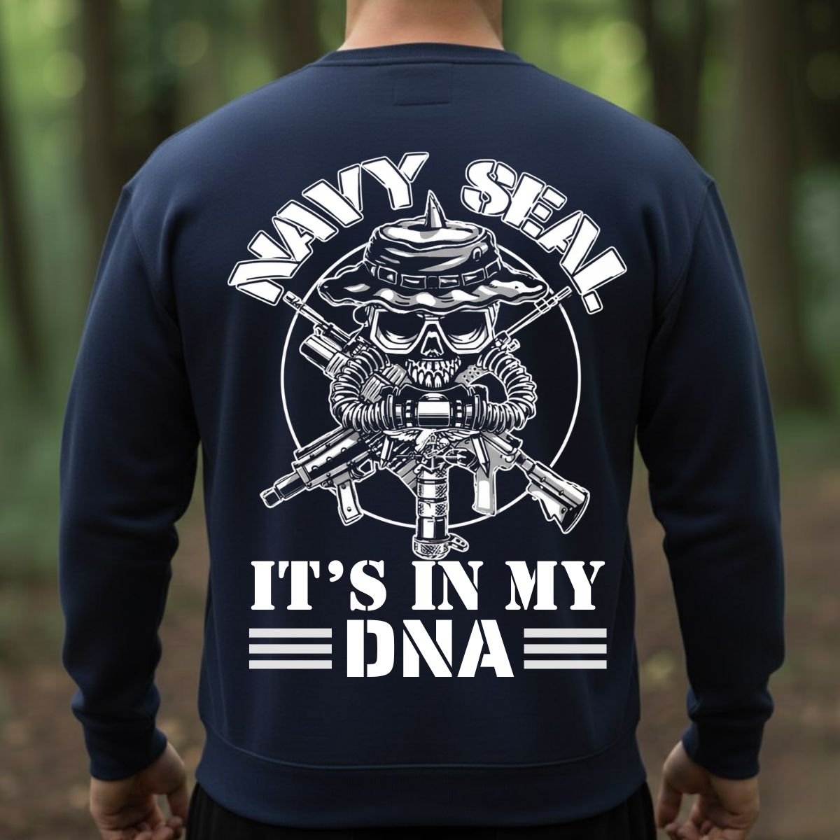US Navy Seal Shirt – It’s In My DNA – Tactical Skull Diver Design for Veterans