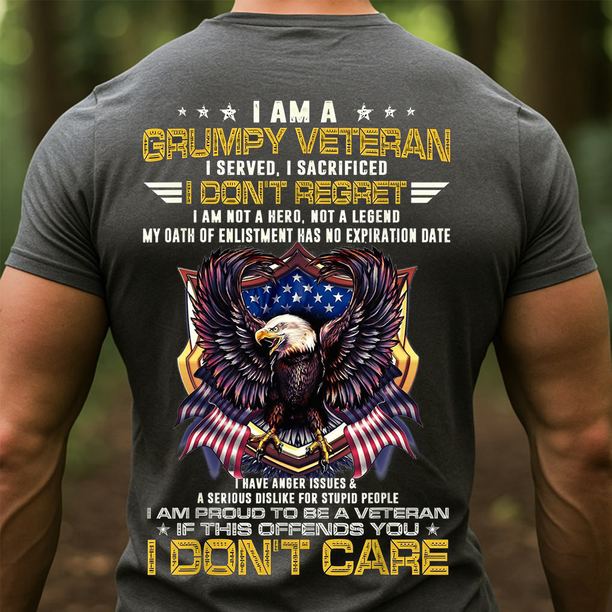 Grumpy Veteran- Honoring Service, Embracing Sacrifice, No Regrets