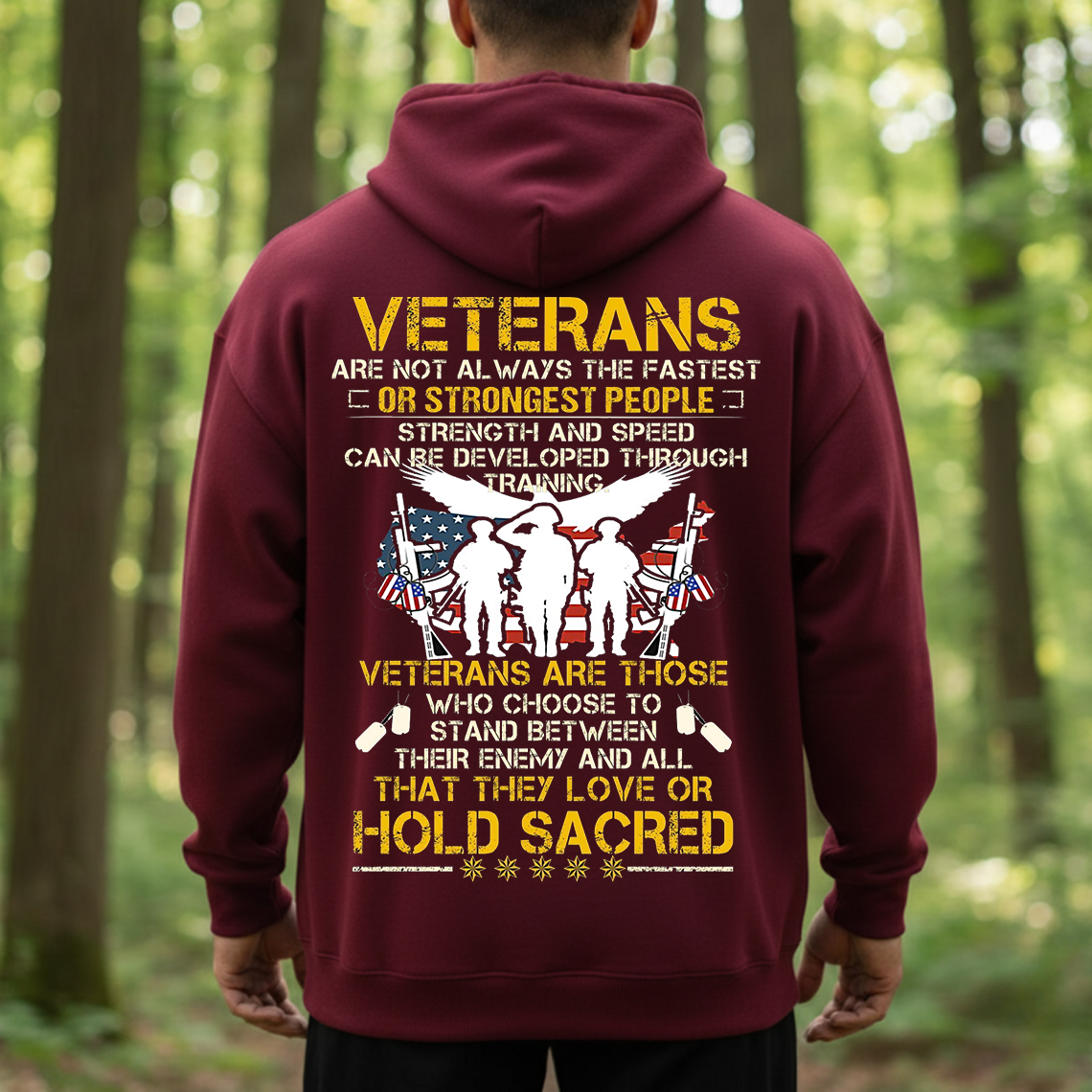 Veterans Hold Sacred Shirt, Sweatshirt, Hoodie – Military Soldier T-Shirt, Honor and Sacrifice Patriotic Tee
