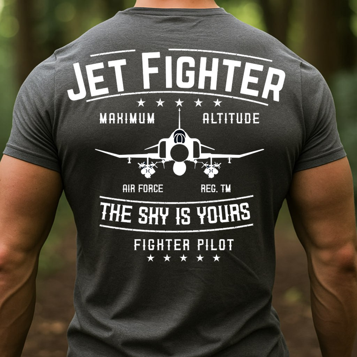 Jet Fighter Pilot T-Shirt, Sweatshirt, Hoodie - The Sky Is Yours Air Force Military Aviation Tee for Veterans and Aviators