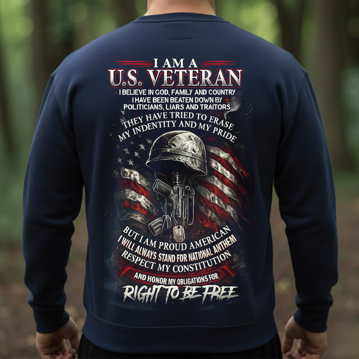 I Am a U.S. Veteran Shirt – Proud American Patriotic T-Shirt – Military Veteran Apparel – Gift for Veterans and Patriots