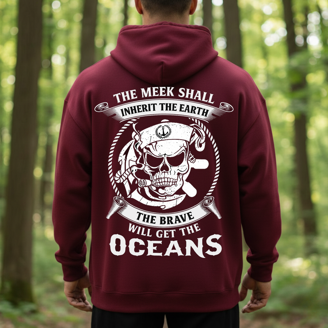 Navy Veteran Skull Shirt, Sweatshirt, Hoodie – The Brave Will Get The Oceans Tee, Sailor Military Pride Shirt, Veteran Gift