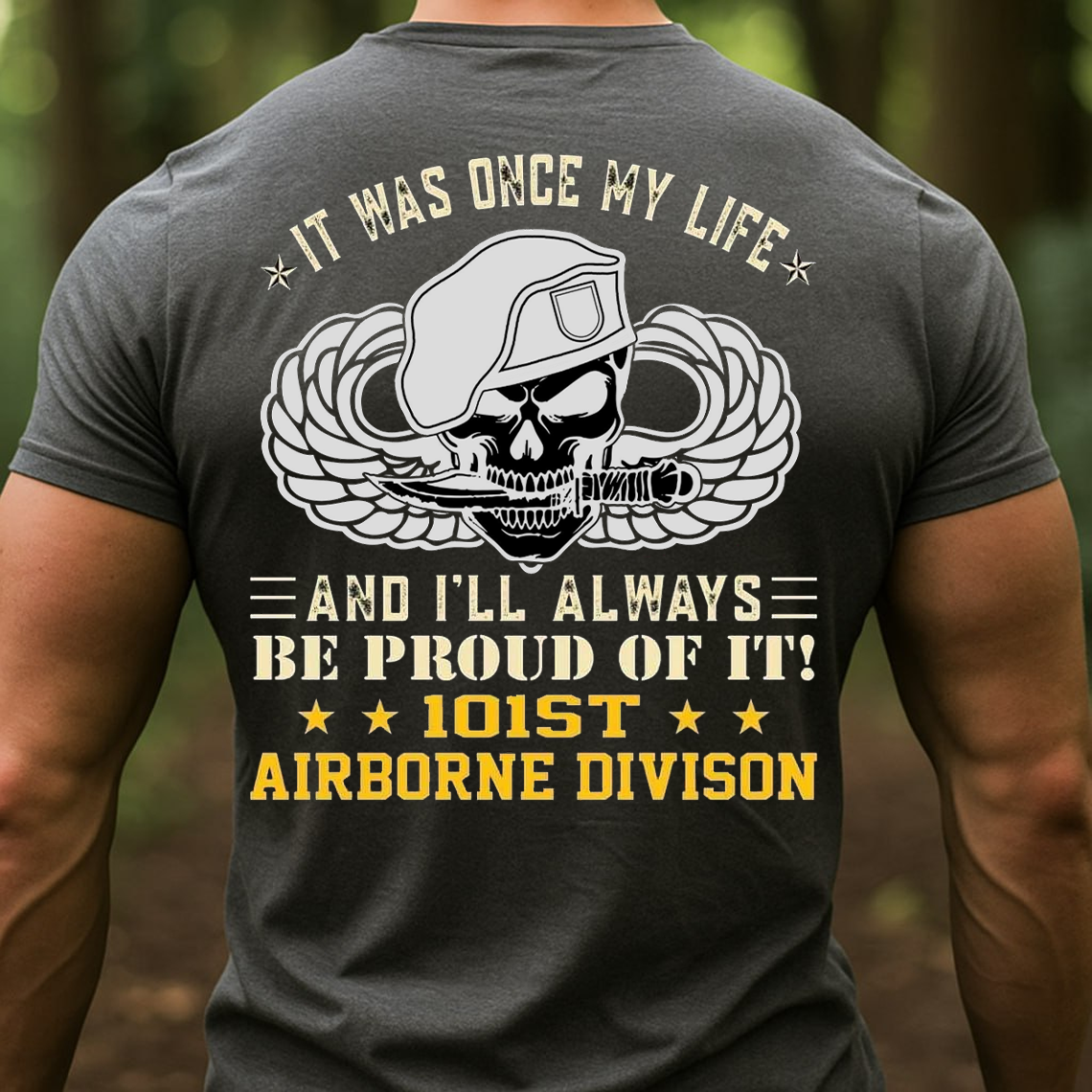 101st Airborne Division Veteran T-Shirt, Sweatshirt, Hoodie - Proud Military Skull Beret Tee for Army Veterans and Paratroopers