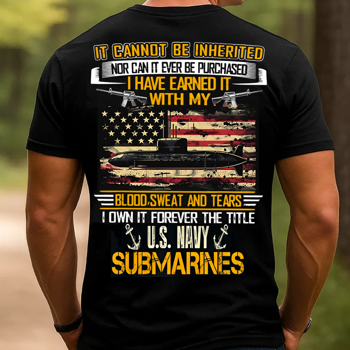 U.S. Navy Submarines T-Shirt, Blood Sweat and Tears Military Veteran Tee, Submarine Veteran Gift Shirt