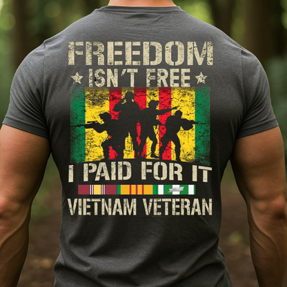 Freedom Isn’t Free Vietnam Veteran Shirt, Sweatshirt, Hoodie – I Paid For It Military Pride Tee, Patriotic Soldier T-Shirt for Veterans Day