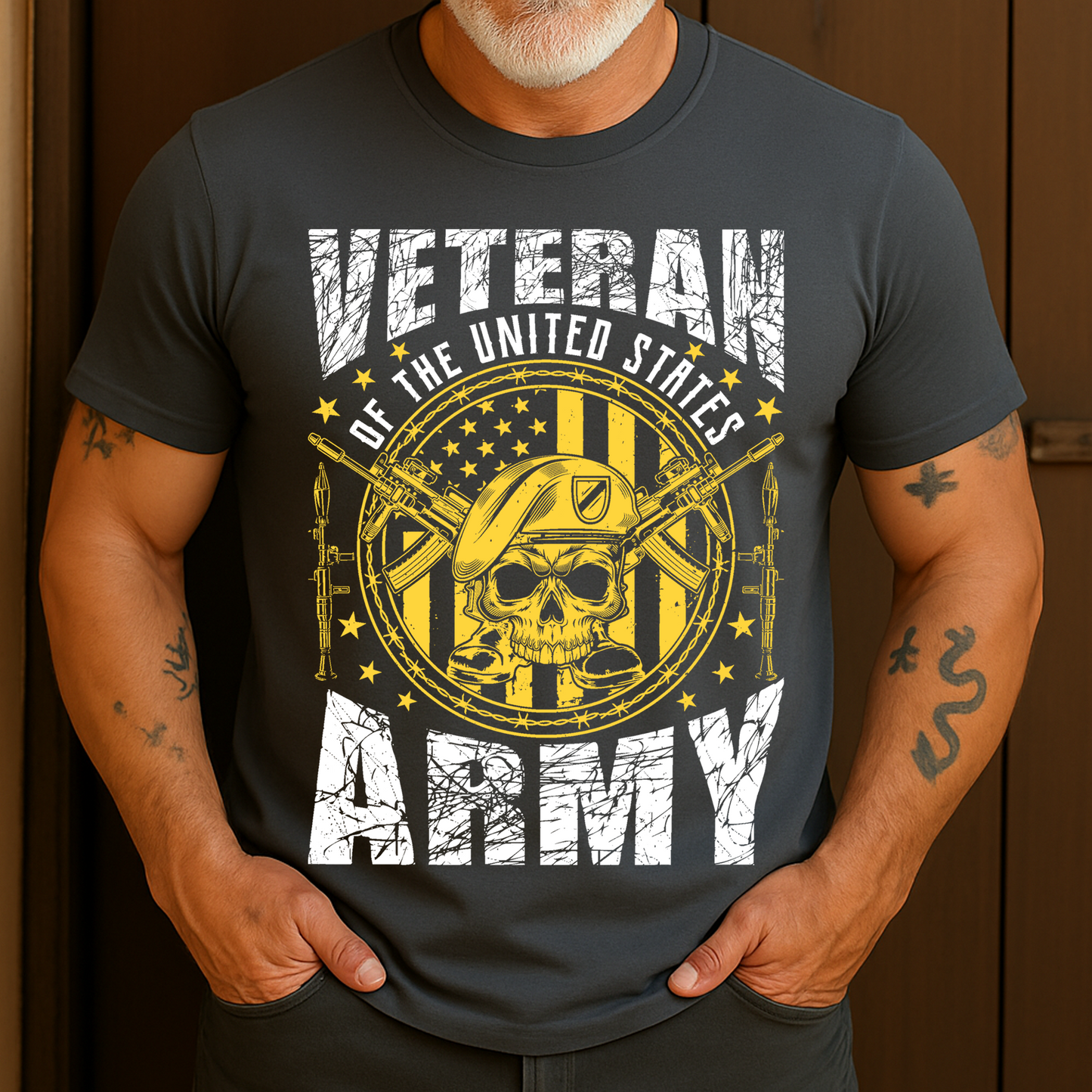 Veteran Of The United States Army Skull Military T-shirt