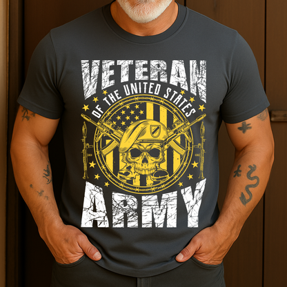 Veteran Of The United States Army Skull Military T-shirt