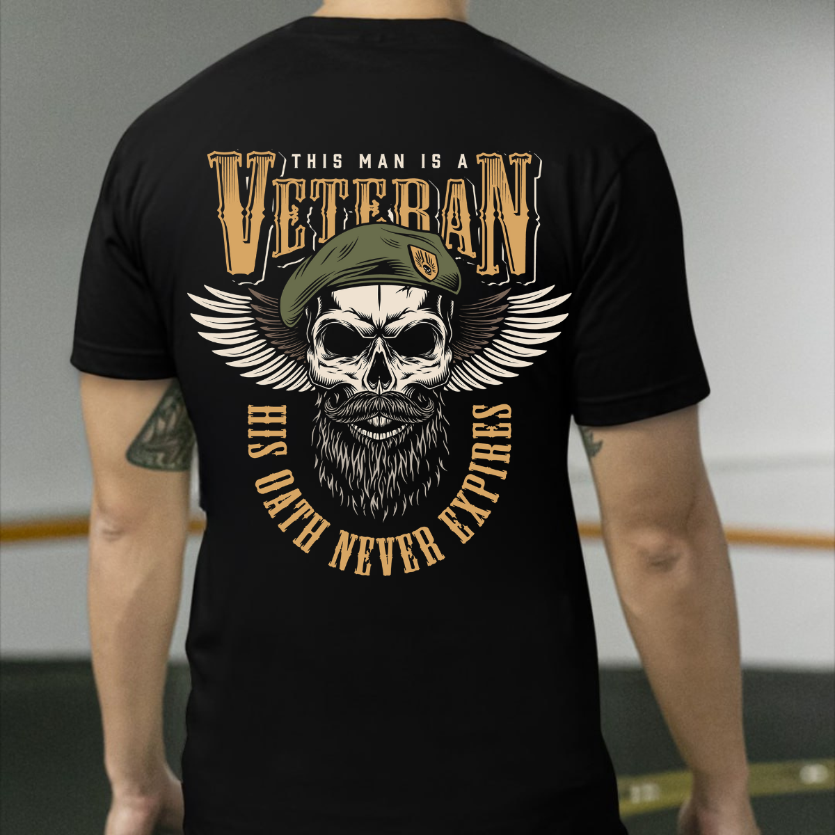 Army Veteran Skull Shirt, Veteran T-Shirt for Men , Skull & Wings Military Design, Gift For Husband & dad