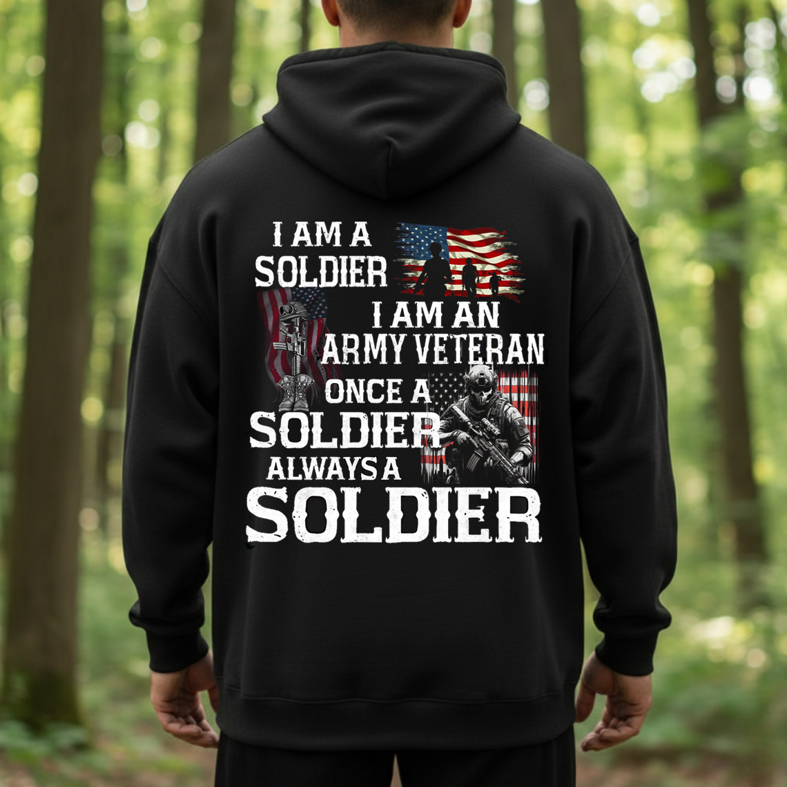 Once A Soldier Always A Soldier Shirt, Sweatshirt, Hoodie – Army Veteran T-Shirt, Military Pride Gift for Soldiers, Patriotic Veteran Apparel