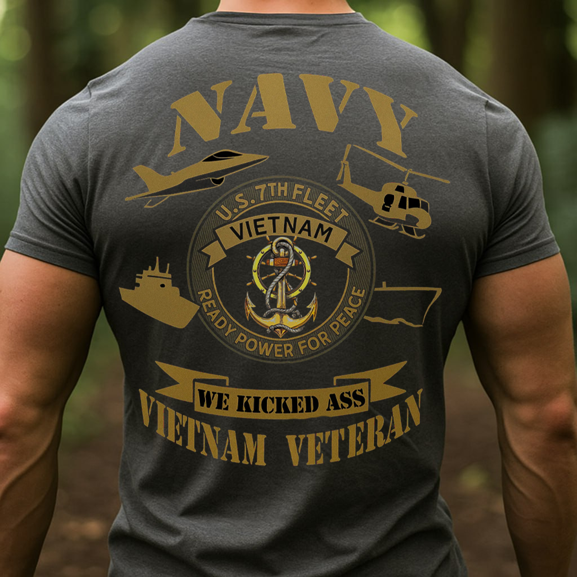 U.S. Navy Vietnam Veteran T-Shirt, Sweatshirt, Hoodie – 7th Fleet We Kicked Ass Military Pride Patriotic Tee