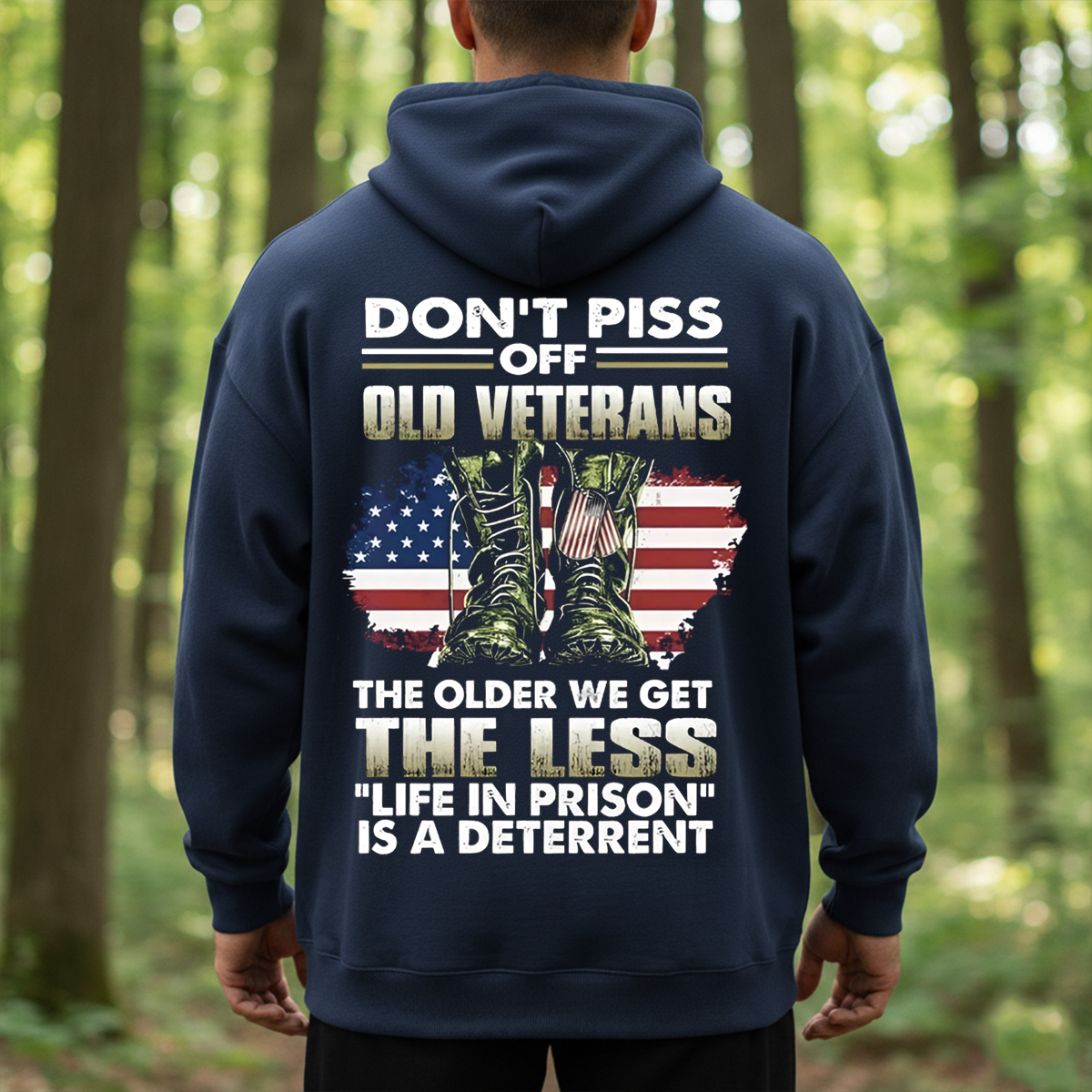 Don’t Piss Off Old Veterans T-Shirt – Funny Military Veteran Humor Tee, Patriotic Gift for Veteran