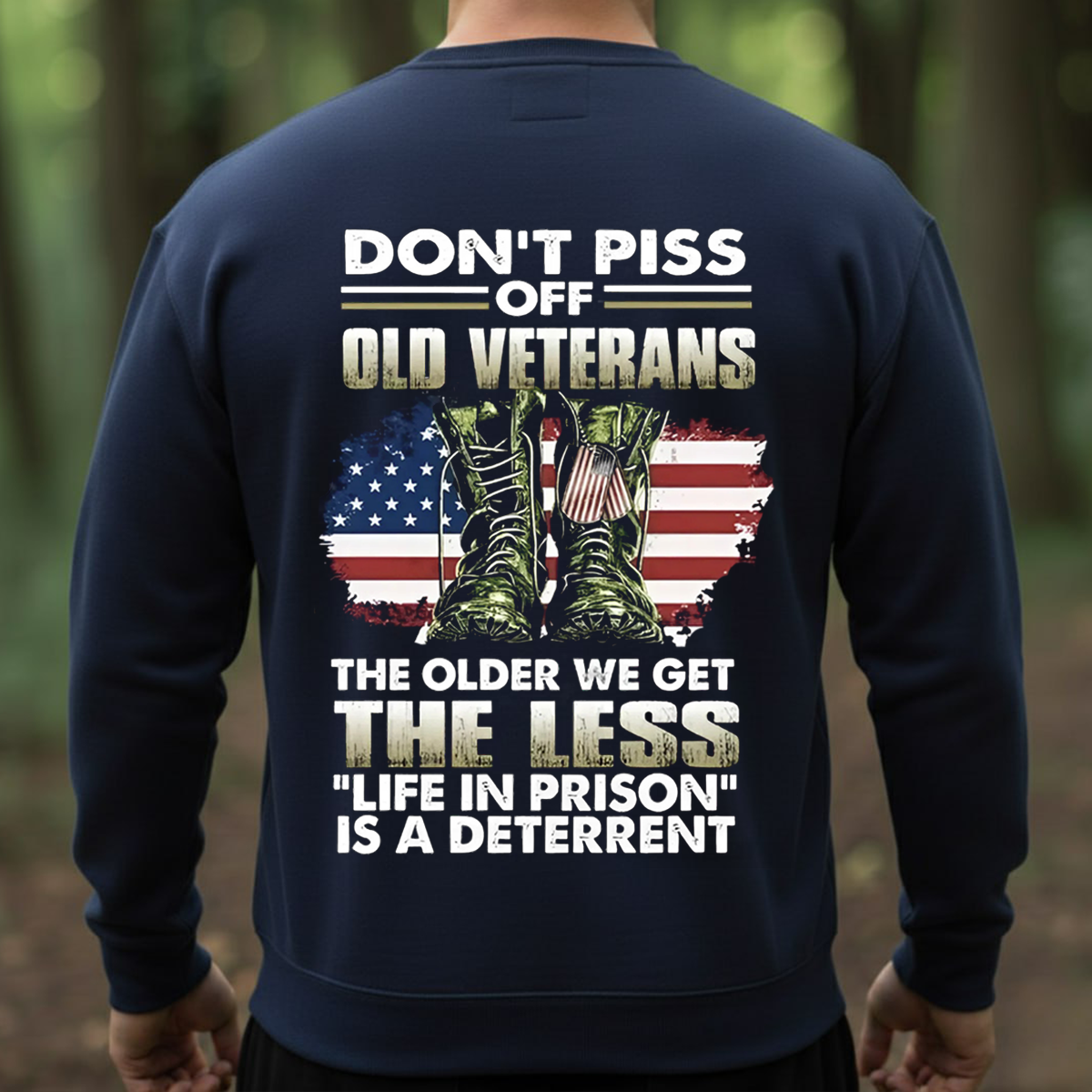 Don’t Piss Off Old Veterans T-Shirt – Funny Military Veteran Humor Tee, Patriotic Gift for Veteran