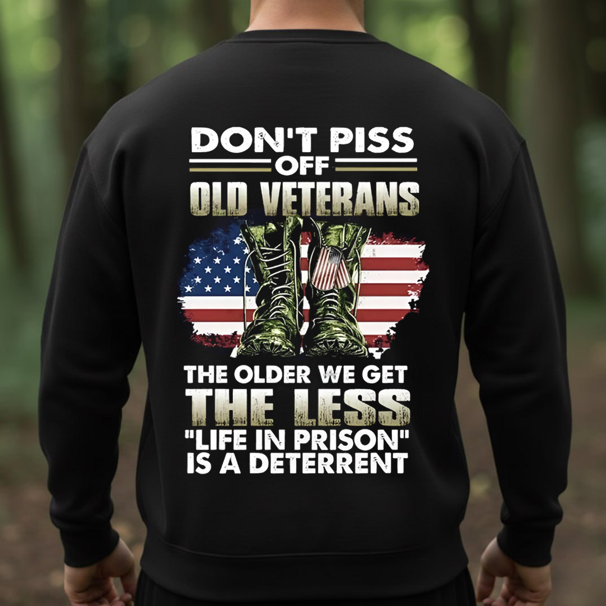 Don’t Piss Off Old Veterans T-Shirt – Funny Military Veteran Humor Tee, Patriotic Gift for Veteran