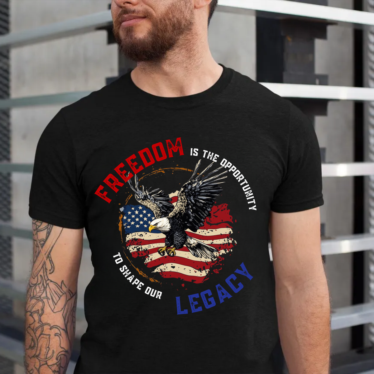 Freedom T-Shirt, American Eagle Graphic Shirt, Legacy Shirt, USA Flag Shirt, Freedom Is the Opportunity Shirt