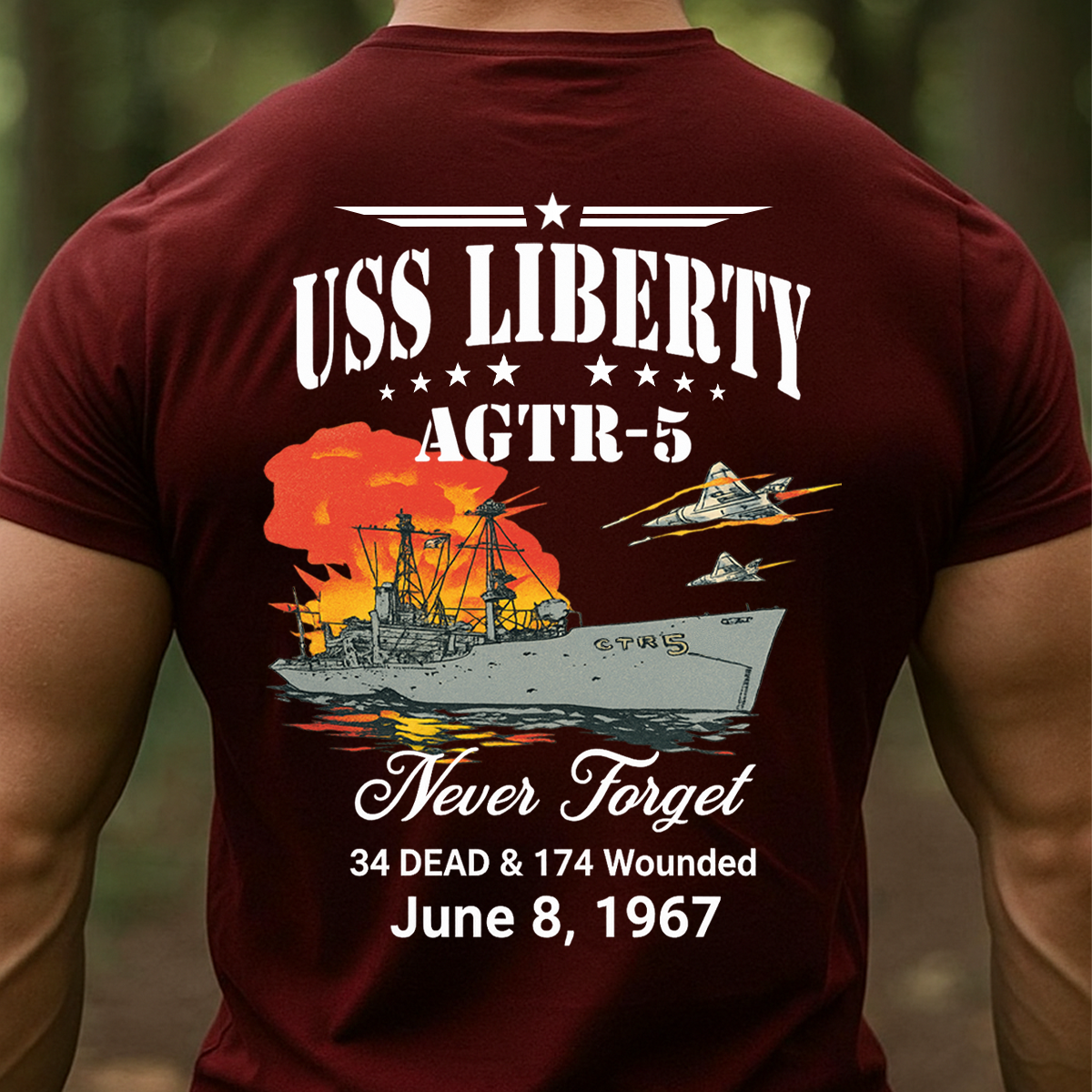 1967 Naval Incident Tribute Shirt, Never Forget Memorial Sweatshirt, Historical Veteran Remembrance Gift
