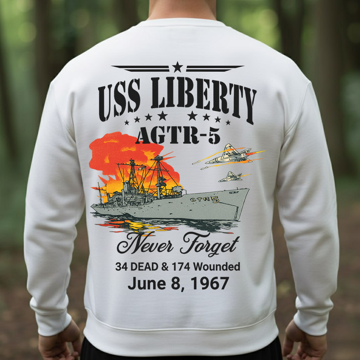 1967 Naval Incident Tribute Shirt, Never Forget Memorial Sweatshirt, Historical Veteran Remembrance Gift
