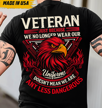 Veteran Eagle Graphic T-Shirt Gift for Dad or Grandpa – Military Pride Apparel Honoring Service, Strength and Sacrifice