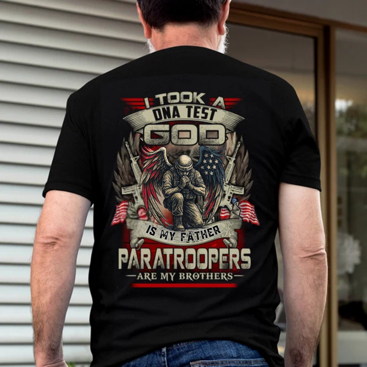 Paratrooper T-Shirt – I Took a DNA Test, God Is My Father, Paratroopers Are My Brothers - Veteran T-Shirt