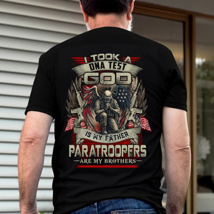 Paratrooper T-Shirt – I Took a DNA Test, God Is My Father, Paratroopers Are My Brothers - Veteran T-Shirt