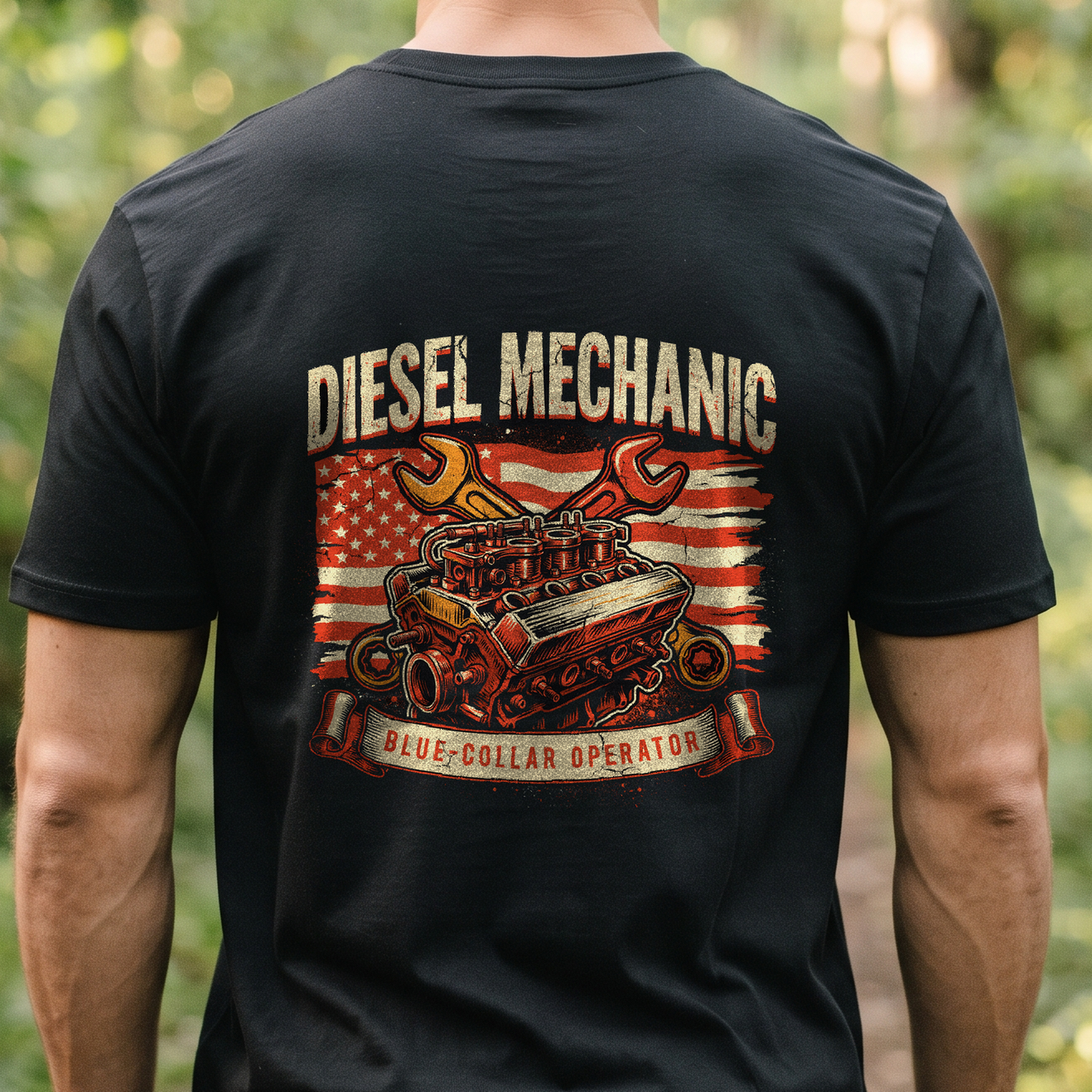 "Diesel Mechanic" T-Shirt – Heavy Equipment Operator Blue Collar Worker Gift