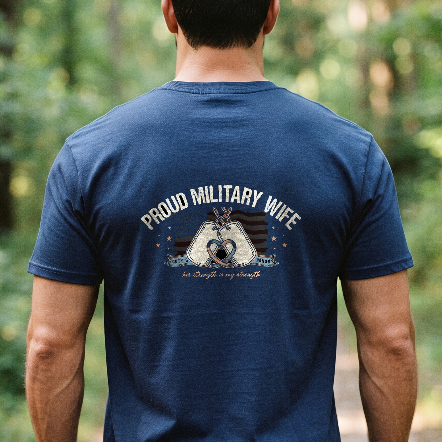 "Proud Military Wife" T-Shirt – Military Family Pride Gift for Wife Mom Husband