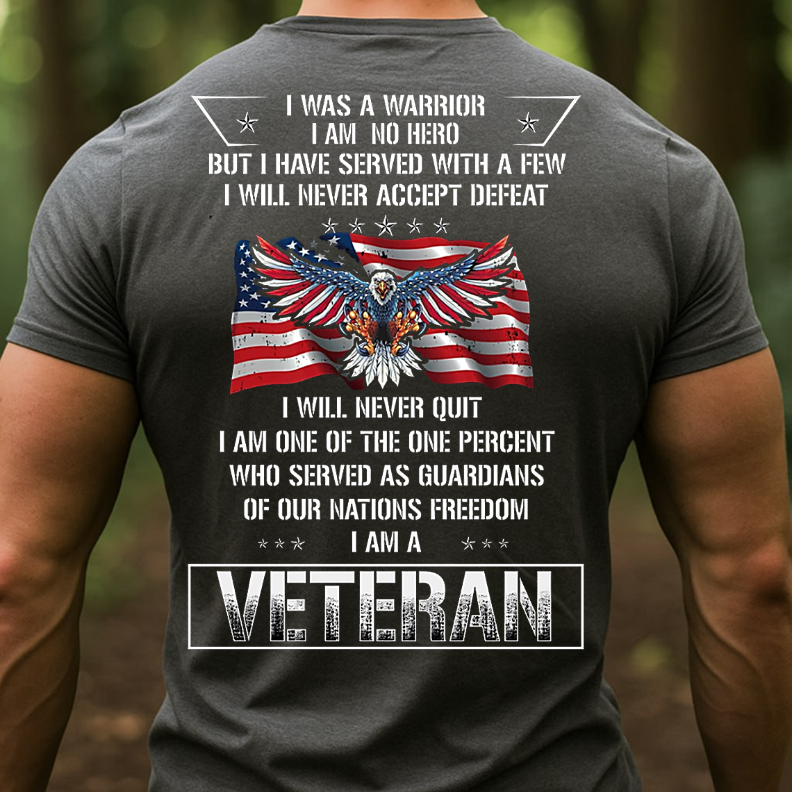 I Am a Veteran T-Shirt, Sweatshirt, Hoodie - Proud American Military Eagle Flag Tee for Veterans and Patriots