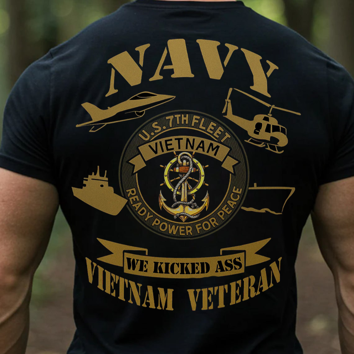 U.S. Navy Vietnam Veteran T-Shirt, Sweatshirt, Hoodie – 7th Fleet We Kicked Ass Military Pride Patriotic Tee