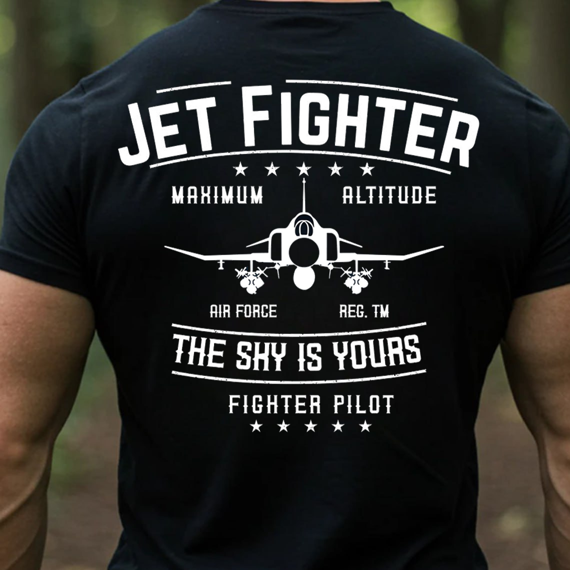 Jet Fighter Pilot T-Shirt, Sweatshirt, Hoodie - The Sky Is Yours Air Force Military Aviation Tee for Veterans and Aviators