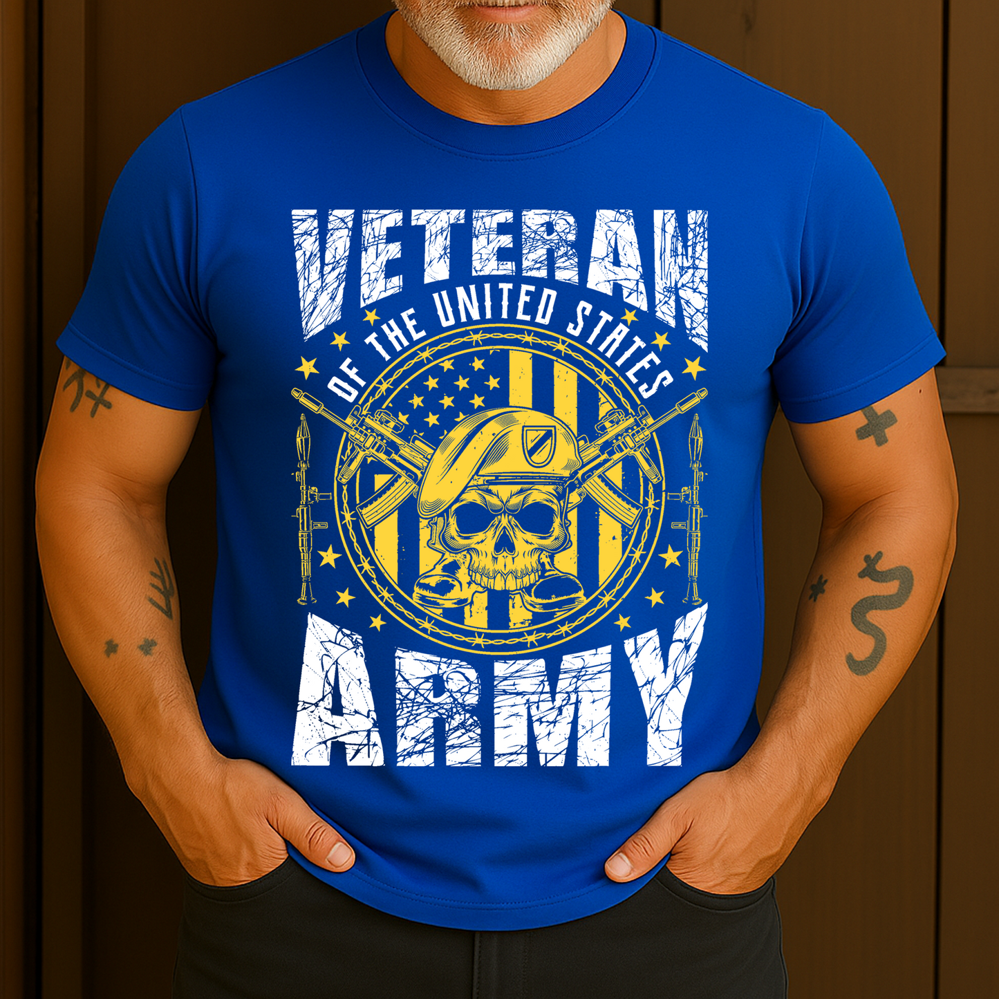 Veteran Of The United States Army Skull Military T-shirt