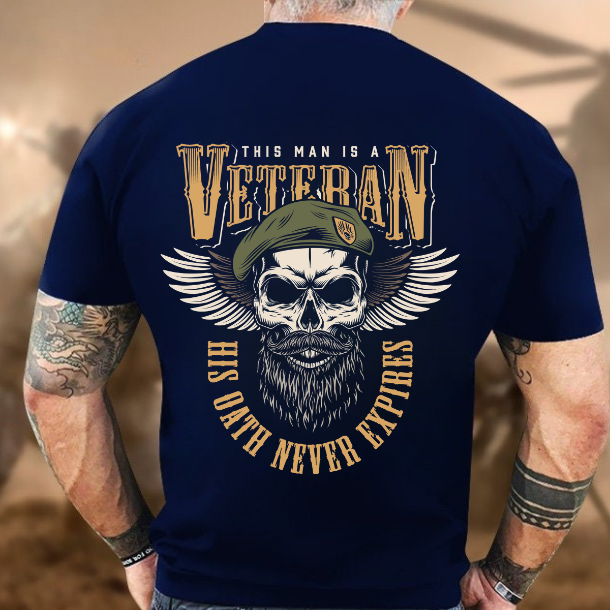 Army Veteran Skull Shirt, Veteran T-Shirt for Men , Skull & Wings Military Design, Gift For Husband & dad
