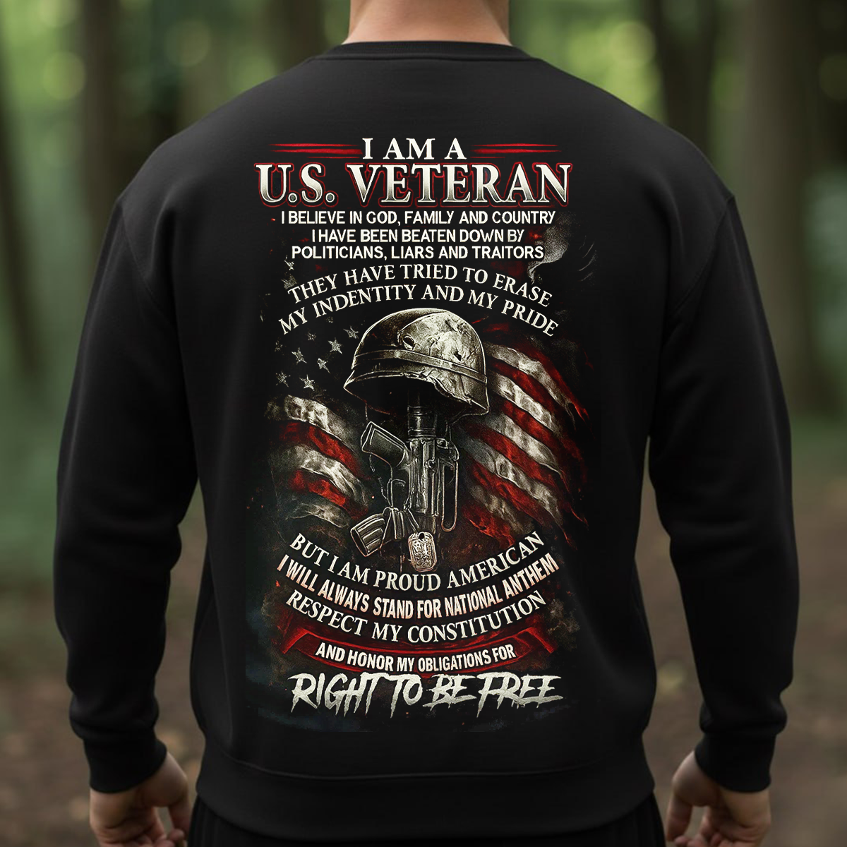 I Am a U.S. Veteran Shirt – Proud American Patriotic T-Shirt – Military Veteran Apparel – Gift for Veterans and Patriots