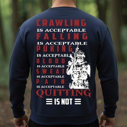 Never Quit Military Motivation Shirt – Gritty Soldier Quote Tee,  T-Shirt for Veterans & Warriors