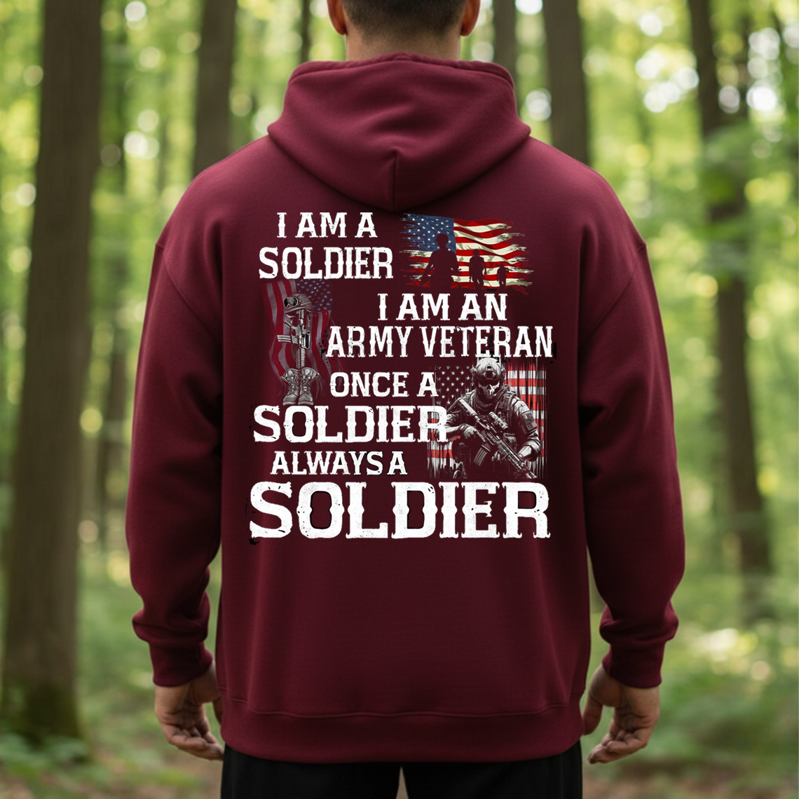 Once A Soldier Always A Soldier Shirt, Sweatshirt, Hoodie – Army Veteran T-Shirt, Military Pride Gift for Soldiers, Patriotic Veteran Apparel