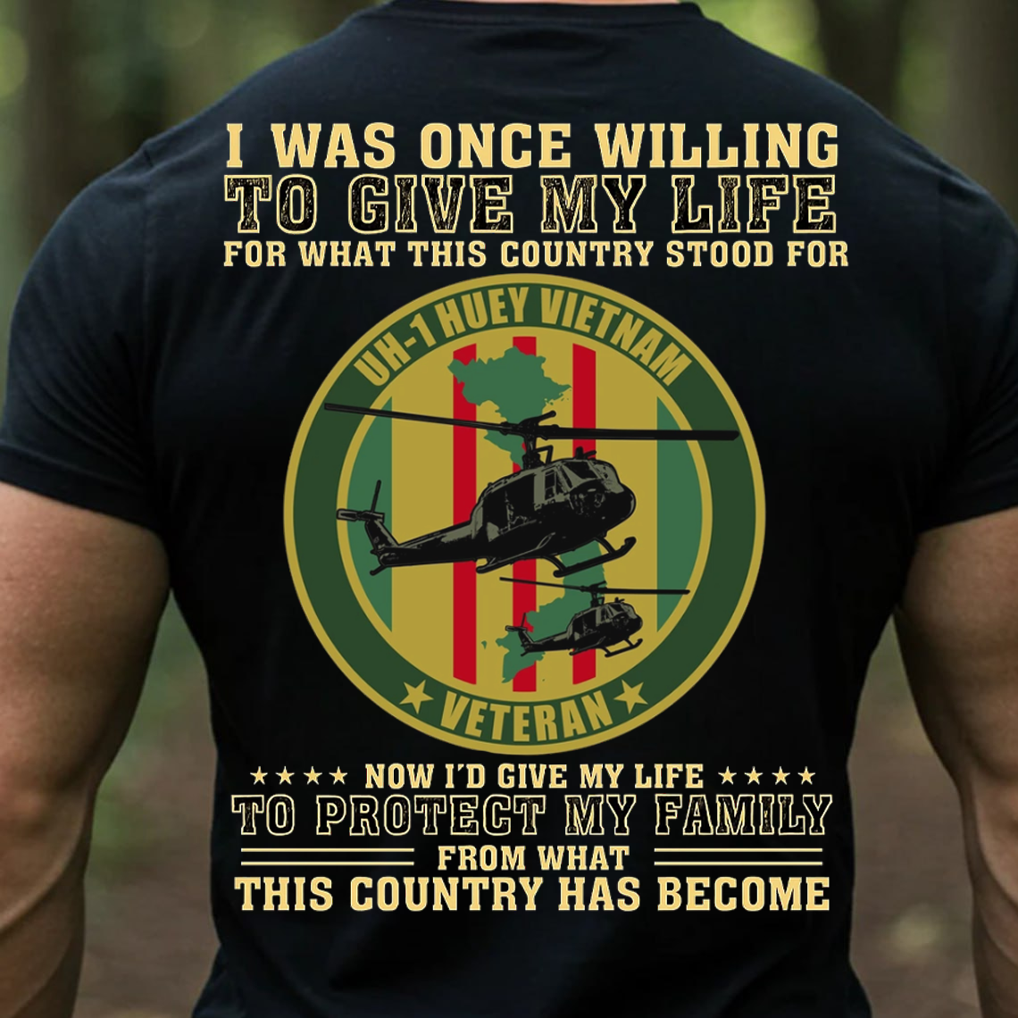 Vietnam Veteran UH-1 Huey T-Shirt, Sweatshirt, Hoodie – Patriotic Military Quote Tee, Proud American Veteran Shirt for Men and Veterans