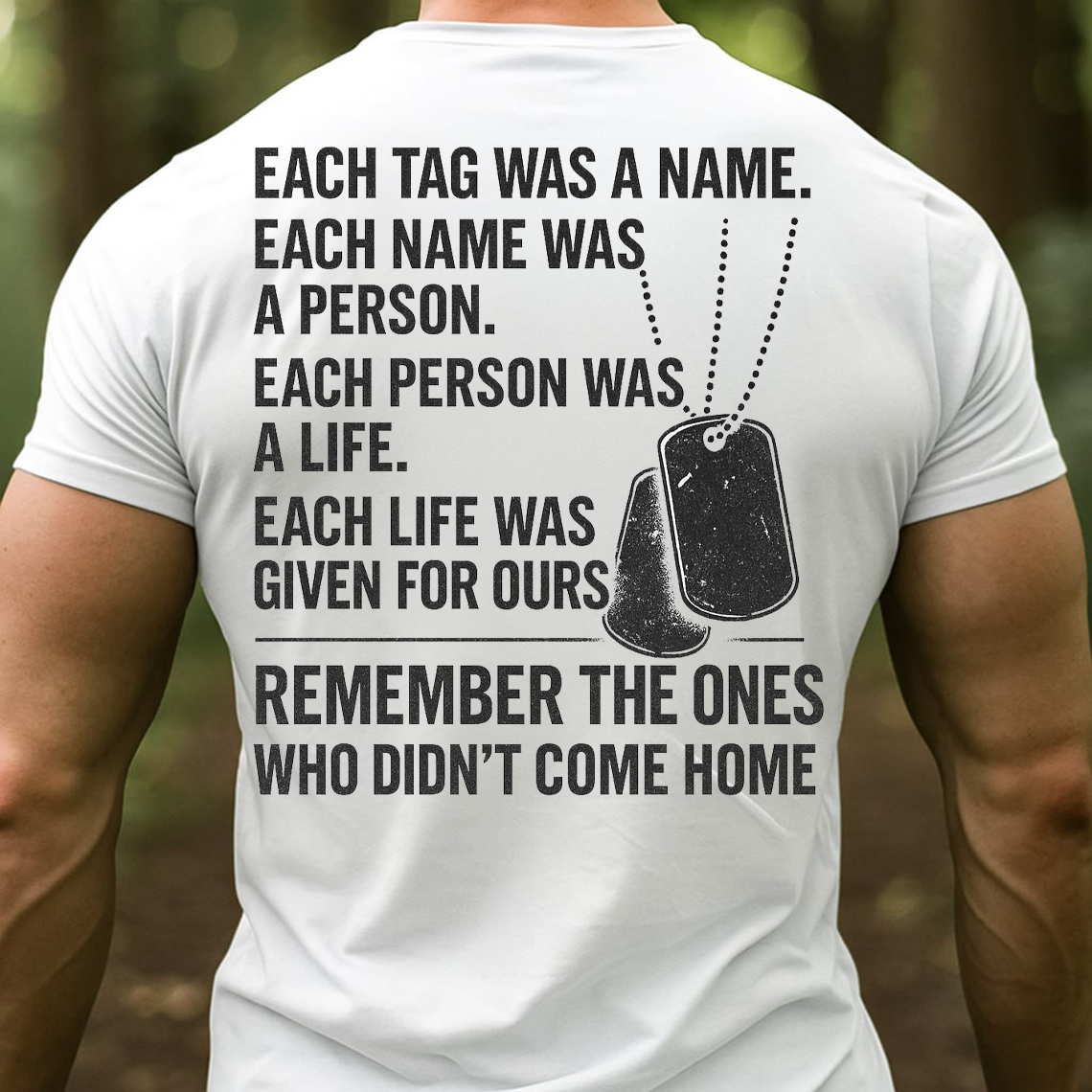 Veteran T-Shirt, Sweatshirt, Hoodie – Remember the Ones Who Didn’t Come Home Tee, Military Dog Tag Tribute Shirt for Proud Americans