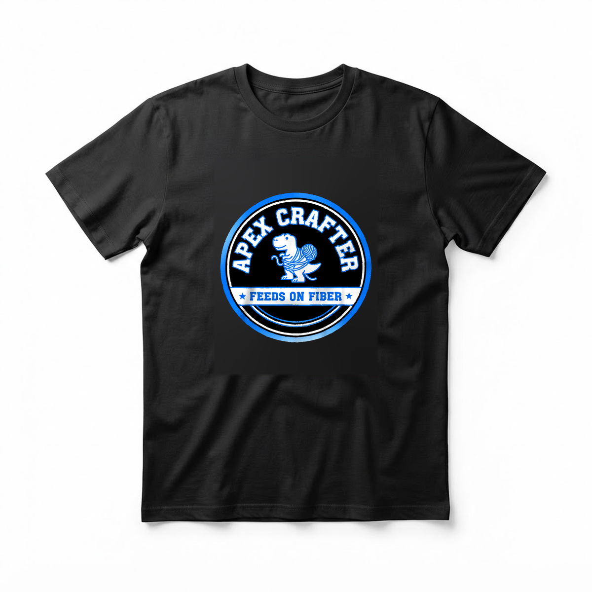 "Apex Crafter Feeds on Fiber" T-Shirt - Funny Yarn Stash Gift for Crocheters and Knitters