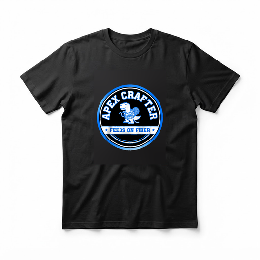 "Apex Crafter Feeds on Fiber" T-Shirt - Funny Yarn Stash Gift for Crocheters and Knitters