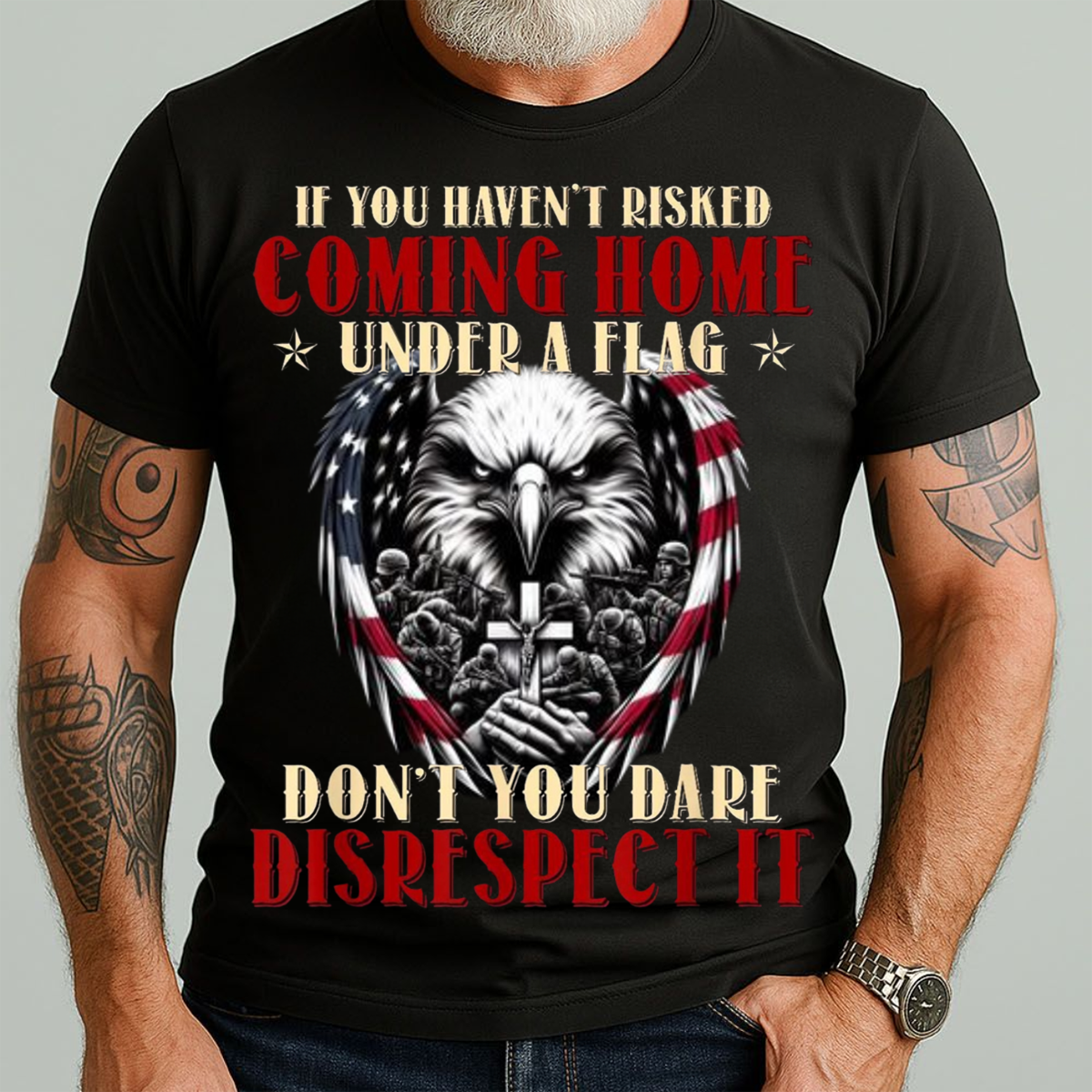U.S Veteran Shirt - If You Haven't Risk Coming Home Under a Flag - Proud Veteran Shirt