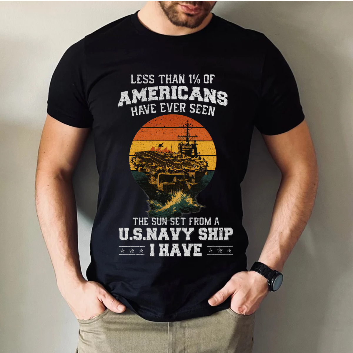 U.S. Navy Veteran T-shirt,  Navy Veteran Sunset Shirt,Less Than 1% Saw This Sunset at Seat