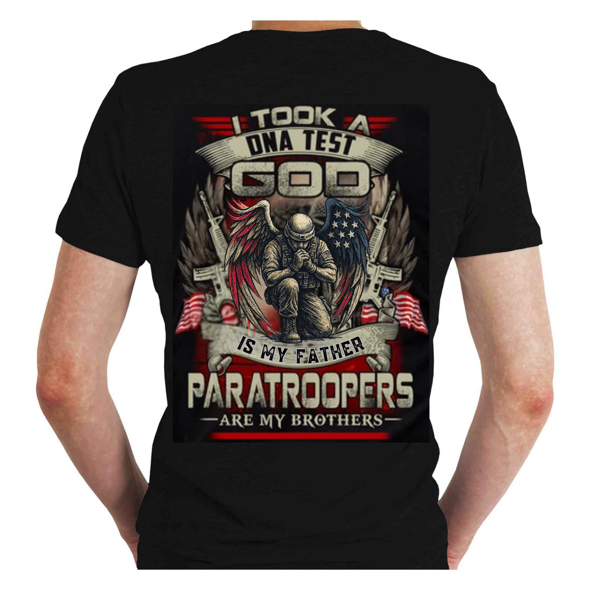 Paratrooper T-Shirt – I Took a DNA Test, God Is My Father, Paratroopers Are My Brothers - Veteran T-Shirt