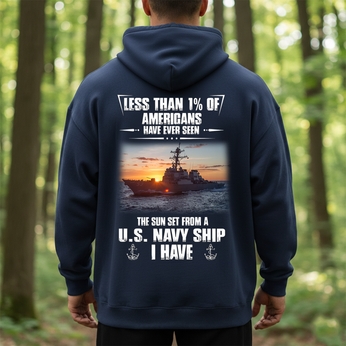 Less Than 1% Have Seen the Sunset from a U.S. Navy Ship Shirt, Sweatshirt, Hoodie – Proud Navy Veteran Gift for Sailors