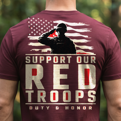 "Support Our Troops" T-Shirt – R.E.D. Friday Remember Everyone Deployed Military Gift