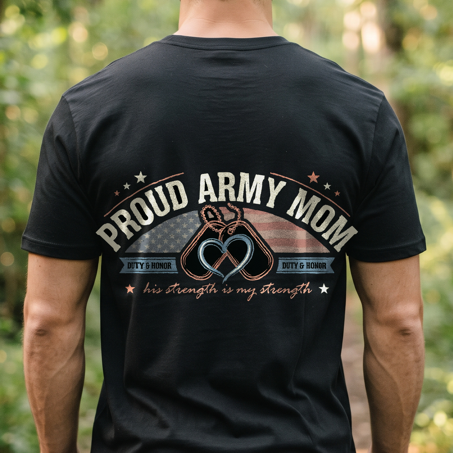 "Proud Army Mom" T-Shirt – Military Family Pride Gift for Wife Mom Husband
