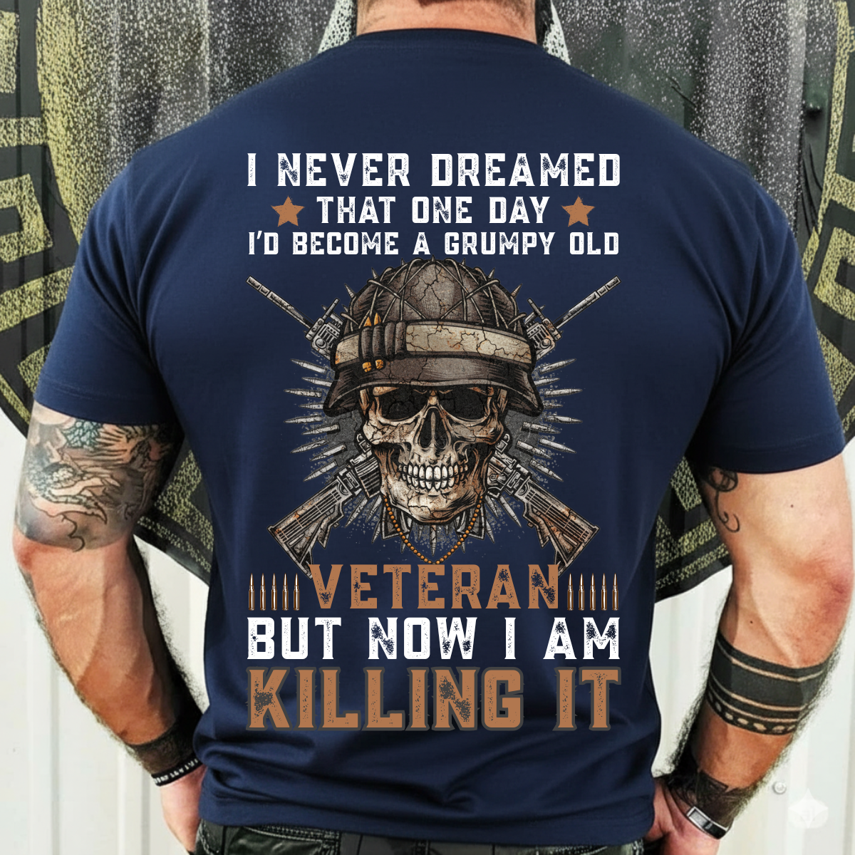 US Veteran Shirt – Never Dreamed I’d Be A Grumpy Old Vet – Patriotic Military Tee