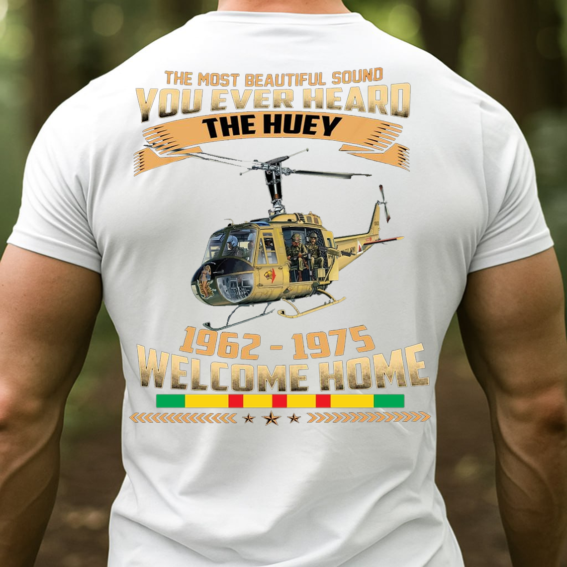 Vietnam Veteran Huey Helicopter T-Shirt, Sweatshirt, Hoodie – 1962-1975 Welcome Home Military Tribute Tee