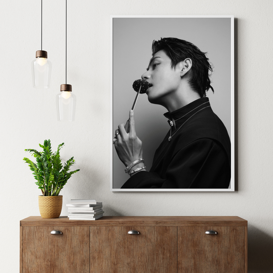 V (B.T.S) Kim Taehyung Wall Art Poster - Aesthetic Kpop Room Decor - Unframed Matte Print